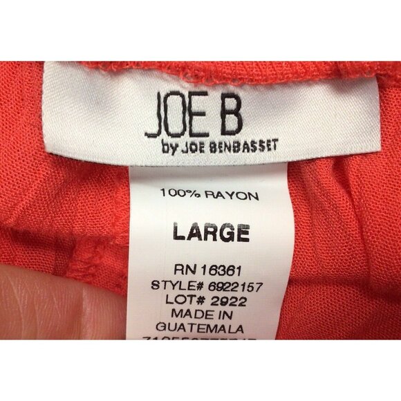 JOE B Coral Elastic Waist Pants Casual Beach Coverup Swim - Picture 5 of 7